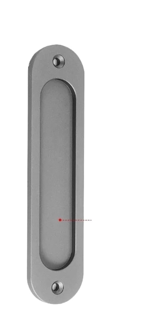 EKalgretrA Recessed Sliding Handles 1 PCS Concealed Buckle Embedded Sliding Door Handles Pull Rectangular or Elliptic(Oval -A- Grey)