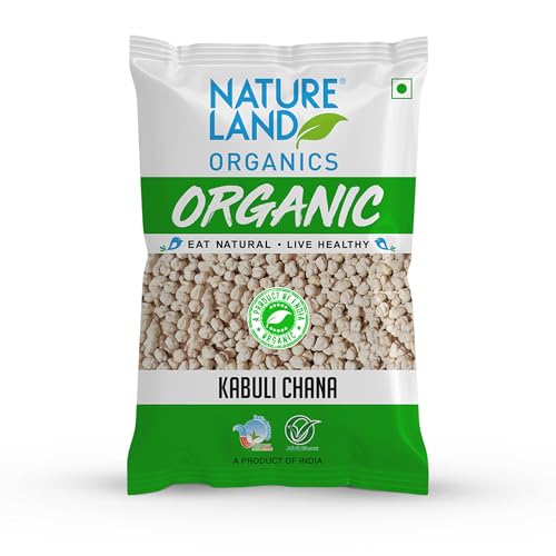 Image of Natureland Organics Kabuli Chana /White Chana /Chole 500 Gm - Organic Healthy Chana