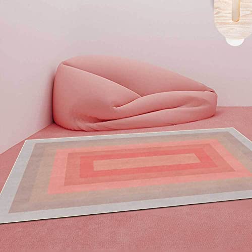 Alfombra Rectangular de Color Degradado, Alfombrilla de Suelo Cuadrada Simple, Manta de Protección de Suelo para la Cabecera del Dormitorio de la Sala de Estar 160x230cm Cover