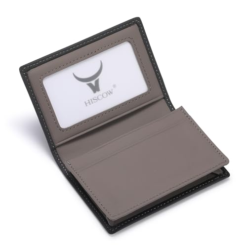 Image of HISCOW Business Card Holder with Large Compartment - Full Grain Leather