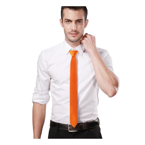Image of Landisun Black Tie Men Women Solid Skinny Ties Slim Ties Satin Tie
