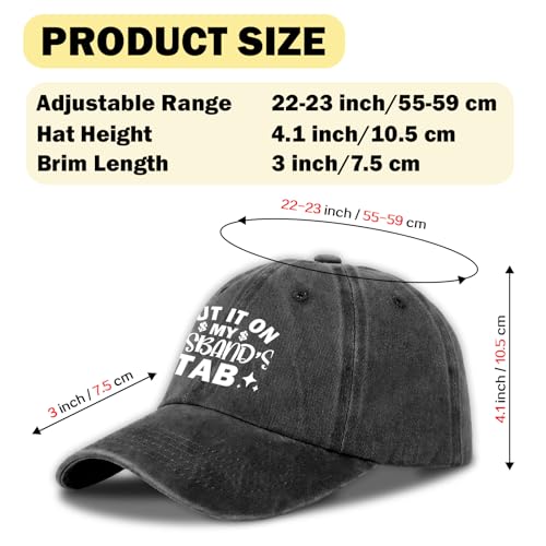 Gorro de béisbol ajustable blanco con texto divertido miniatura 2