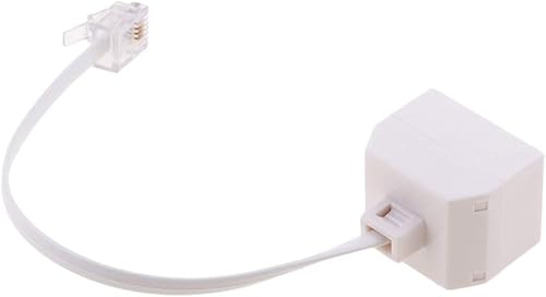 Miniatura 6 de Divisores de teléfono, adaptador de enchufe de pared dúplex RJ11 6P4C, divisor de línea de teléfono, enchufe de pared 1 a 2, adaptador convertidor