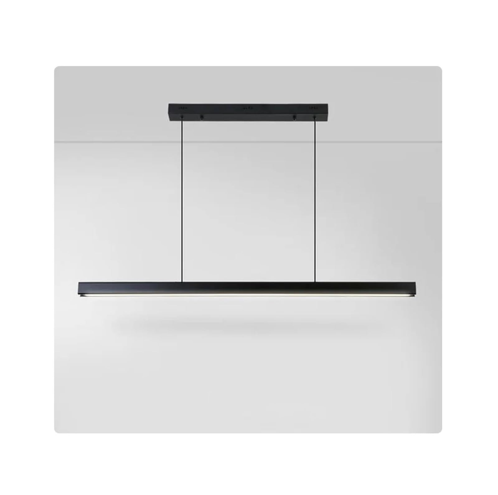Lustre géométrique LED à ligne moderne et minimaliste suspendu pour grande table à manger