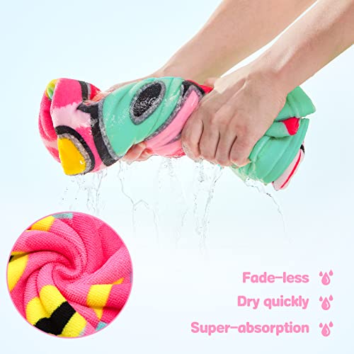 Touchat Beach Towel For Kids, Super Absorbent Quick Dry Microfiber Beach Towel 24''X 48'', 300Gsm Thick Soft Sand Free Cute Giraffe Beach Pool Swim Bath Travel Picnic Camping Towel For Boys Girls #TOP4