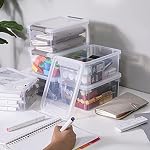 Citylife 6 Packs Small Storage Bins with Lids 3.2 QT Plastic Storage Containers for Organizing Stackable Clear Storage Boxes - Image 4