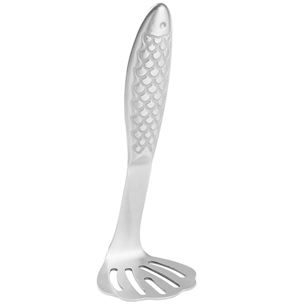 CTRLZS Fish-Shaped for Potatoes Egg Masher& Smasher-Stainless Steel Kitchen Tool-Potato Ricer, Multi-Function Design