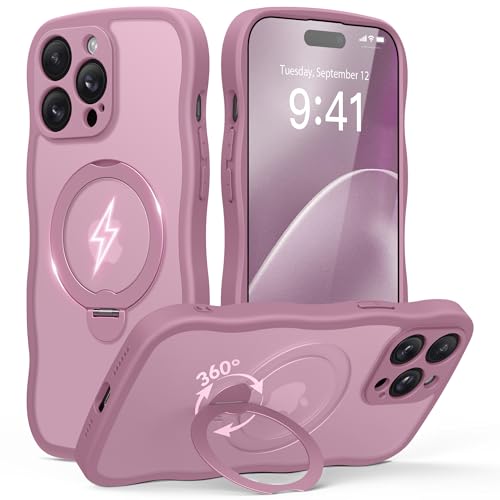 GolbinBox for iPhone 14 Pro Case with 360° Spin Magnetic Stand,Blackcurrant