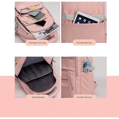 Nylon Backpack for Women Classic Causal Designer Backpack Multifunctional Pockets Large Capacity Bag for Men (Blue)4