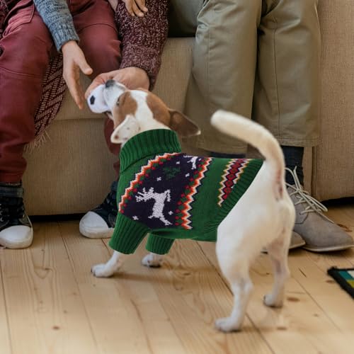 Image of Queenmore Dog Christmas Sweater, Small Dog Sweater for Small Dogs Boy Girl
