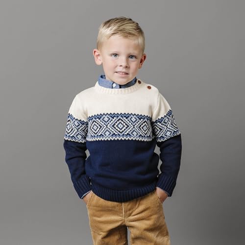 Image of Hope & Henry Boys' Long Sleeve Crew Neck Pullover Sweater