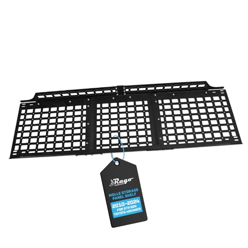 Rago Fabrication Recovery Board Mount for Off-Road Trails - Compatible with Tundra & Tacoma Factory Bed Rails, Compatible with ActionTrax & MaxTrax Mount Recovery Boards, Black Powder Coat