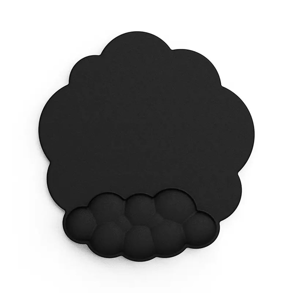Kit Repose-Poignet Cloud Repose-Poignet Ergonomique pour Clavier, Souris, Repose-Poignet pour Ordinateur de, Base Antidérapante, Facile à Utiliser, Noir