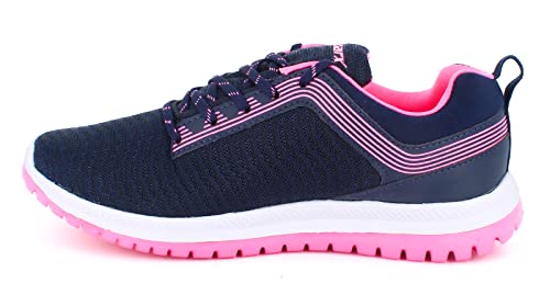 Image of SPARX Women SL-164 Navy Blue Pink Sports Shoes (Size - 8)