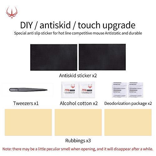 Hotline Games Mouse Anti-Slip Grip Tape DIY Version Self Adhesive Design Sweat Resistant Tape Pads Mouse Side Anti-Slip Stickers Mouse Skates Elastics Refined Side Grips