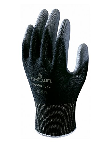 Showa Gloves SHOB500B-L BO500 Black Glove, Size: L, Black