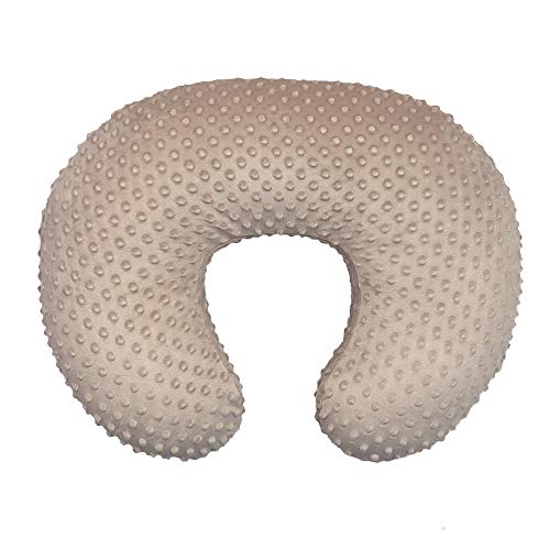 Image of iEvolve Minky Nursing Pillow Cover Breast Feeding Pillow Cover Slipcover U Shape for Baby Boy Girl,Cover Only(Beige)
