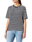 Camiseta holgada C-NK SS Tommy Hilfiger Relaxed C-NK Top SS Camisa, Breton STP/Desert Sky White, M para Mujer