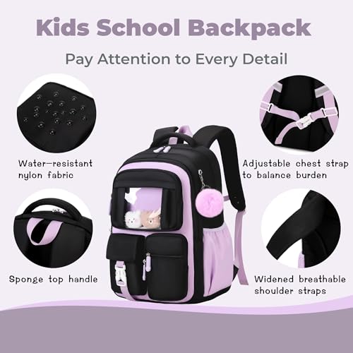 Mochilas escolares para niñas Kawaii con gran capacidad para libros de primaria 5