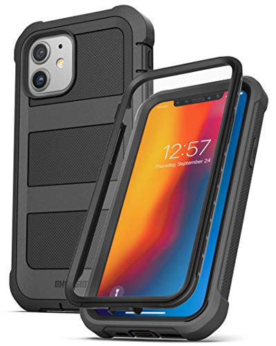 Encased Falcon Armor Compatible con iPhone 12 Mini Funda con Protector de Pantalla Protector Completo con Protector de Pantalla Integrado - Negro