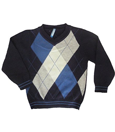 Jersey para niño de 3 años azul y blanco NEWNESS suave y cómodo