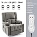 Reedvales Oversized Recliner Chair for Adults, Swivel Rocker Recliner with Heat and Massage Lazy Boy Recliner,Recliner Chairs Single Sofa Seat with Cup Holders(Grey, Electric)