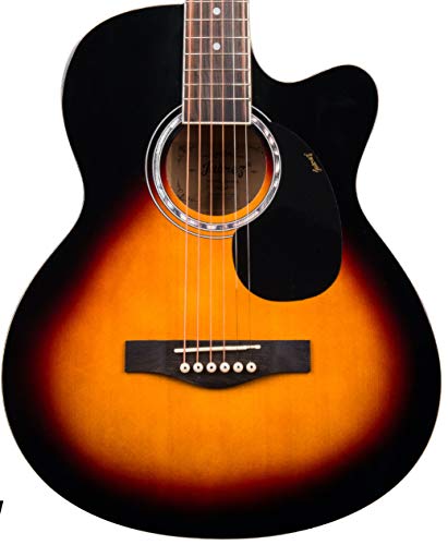 Image of JUAREZ Arpeggio 99.06 cm (39 Inch) Semi-Acoustic Guitar Kit, JRA39SP-Q-3TS Spruce Top, Rosewood Fretboard & Bridge, Truss Rod, 4 Band EQ, Chrome Die Cast Machine Tuners, Sunburst