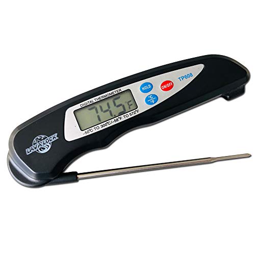 LavaLock® Instant Read BBQ Meat Thermometer Smoker Pit Kitchen Fast Digital Quick Read Pro Thermo Pen, Folding Probe - Kitchen Cooking Grilling BBQ Smokers