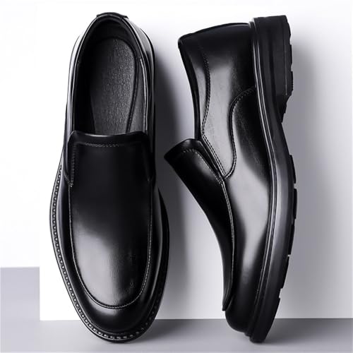 Men's British Style Slip-On Loafers Breathable Wide Width Business Casual Leather Shoes Spring Collection Comfortable Penny Loafers3