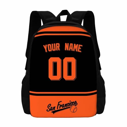ANTKING San Francisco Backpack School Bags Custom Name Number for Men Youth Boy Gift