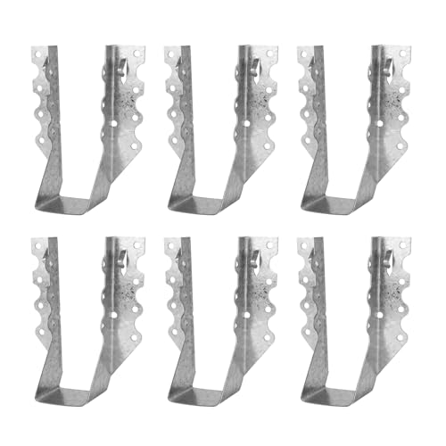 Joist Hangers 2x6 for Wood 20 Gauge Galvanized Face Mount Joist Hanger Bracket for Deck Floor Rafter Framing Ceiling - 6 Pcs