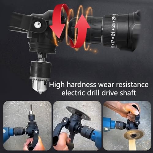 Adaptateur de mandrin de perceuse en métal robuste pour perçage d'angle précis