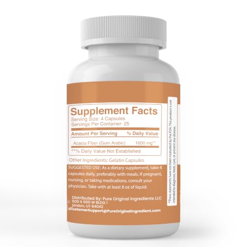 Pure Original Ingredients Acacia Fiber Capsules