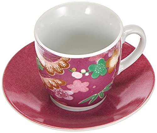 Excelsa Kimono Juego de 6 Tazas de café con platillo, Porcelana, Multicolor - Imagen 4
