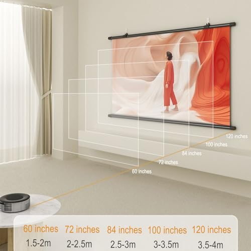 Pantalla manual retráctil para proyector 16:9 72in miniatura 6