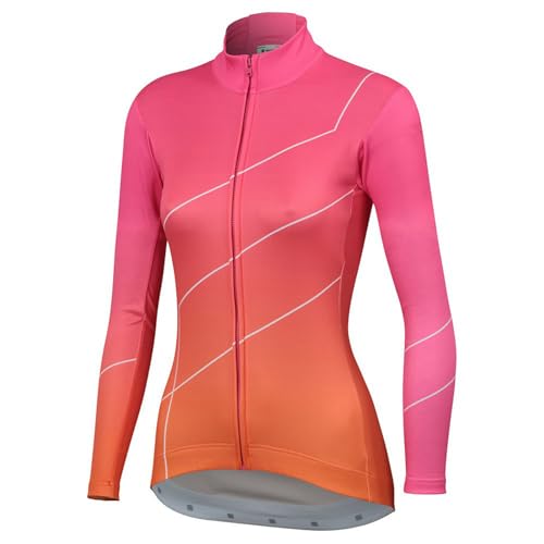 Vêtements cyclisme femme automne respirants avec maillot manches longues anti-froid