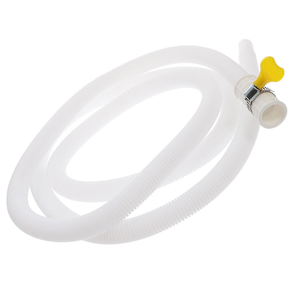 Homoyoyo Tubo Scarico Acqua Condizionatore Bianco in Pe con Fascetta in Acciaio Inossidabile per Installazione Facile e Fissaggio Sicuro Tubi per Unità Esterna Condizionata