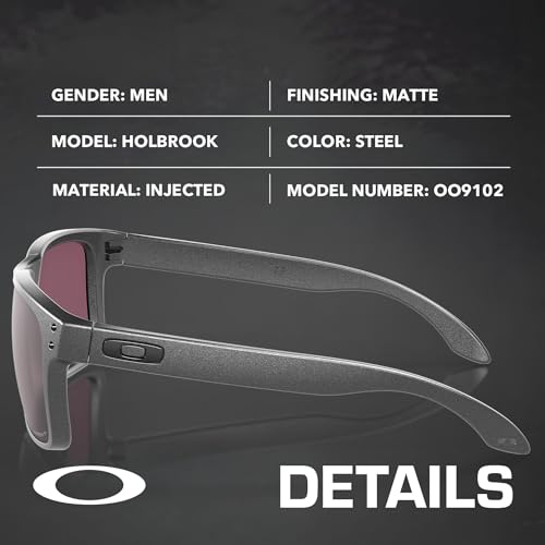 Image of Oakley HOLBROOK STEEL COLLECTION OO9102 Sunglasses w /Official Eyewear Kit | Polarized, Men's Sunglasses