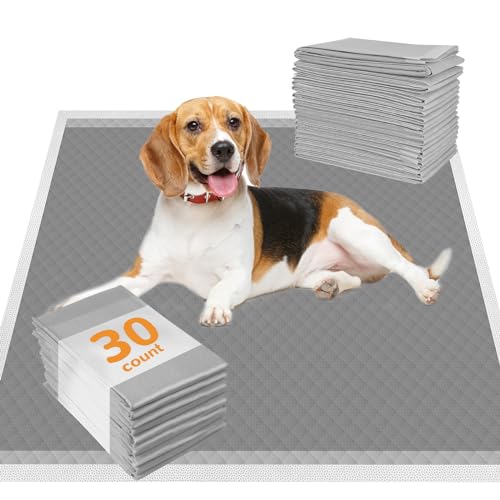DEEP DEAR Charcoal Puppy Pads Extra Large 71.1 cmx86.4 cm, 30 Count Activated Carbon Dog Pee Pads XL, Einweg-Inkontinenzeinlagen für Hunde, Haustier-Trainingspads für Hunde, Piddle Pads für den Innen-