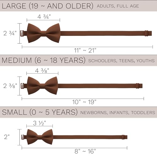 Image of Bow Tie House Mens Bowties Pre-tied Shape Clip on Bowtie Solid Men Formal Wear for kids, baby boys, toddler any age bow ties
