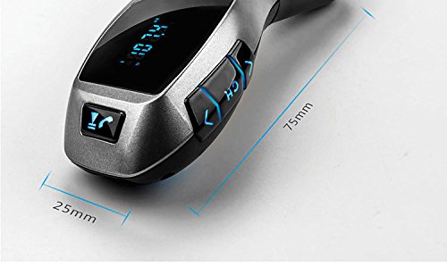 C-Zone BT hands-free car kit,MP3 Player Wireless Bluetooth FM Transmitter Radio Adapter Car Charger with USB SD Card Reader for Samsung Huawei OPPO vivo LG ASUS Google Smartphone - Thumbnail 2