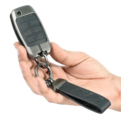 Image of Car Key Cover Compatible with Kia Carens | Sonet | Seltos 3-Button Smart Flip Key