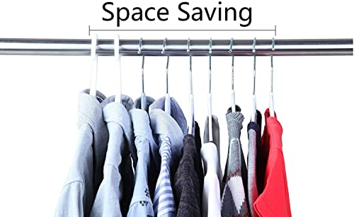 Image of Plastic Clothes Hangers Dry Wet Hangers Space Saving Clothes Hangers, Plastic Hangers with Non-Slip Pads Clothes, Suit Hangers Heavy Duty Coat, Underwear, Pants, Shirts (Grey, Pack of 10)