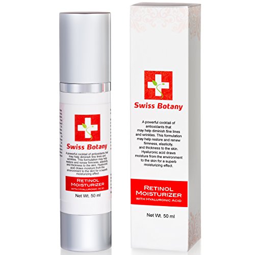 Professional Grade Retinol Anti-Aging Skin Moisturizing Cream - For Age Spots - By Swiss Botany