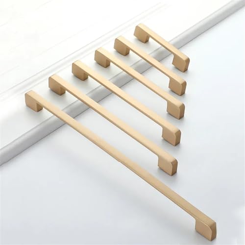 FRPKPNOX モダンゴールドキャビネットハンドル 亜鉛合金 キッチンハンドル 食器棚 ドアプル 引き出しノブ 寝室 ドア 家具ハンドル ハードウェア 1個(カラー:6613-192mm)