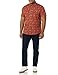 Amazon Essentials Men's Slim-Fit Short-Sleeve Two-Pocket Utility Shirt (Previously Goodthreads), Clay Floral Print, Medium Tall