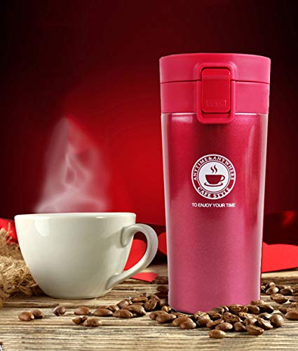 Vaso Termico Café Termo Taza Botella Taza Coche Acero Inoxidable Café Agua Thermos Frascos Termo Cafe Hermetico (Rosa) - Imagen 5