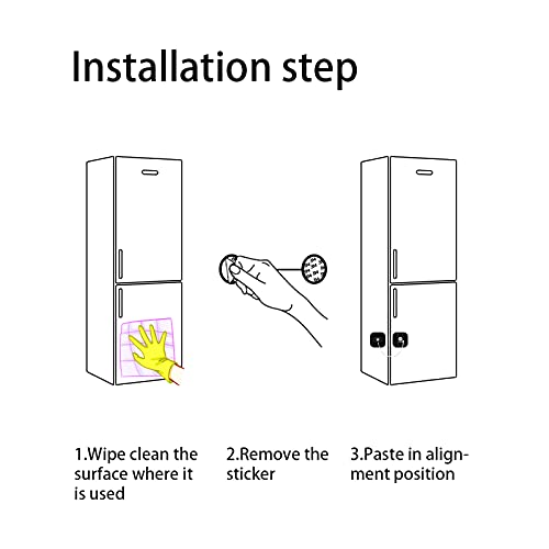 Fridge Lock, 2 Pack Refrigerator Lock With 4 Keys, Child Safety Locks With Strong Adhesive For Cabinet Lock, Freezer Lock And Drawer Lock (Black) #TOP5