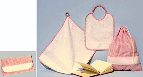 Set asilo 4 pezzi con aida (rosa)