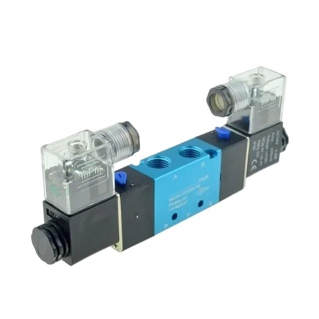 Vanne magnétique for air et gaz 2 positions 5 voies AC110V électrovanne pneumatique double